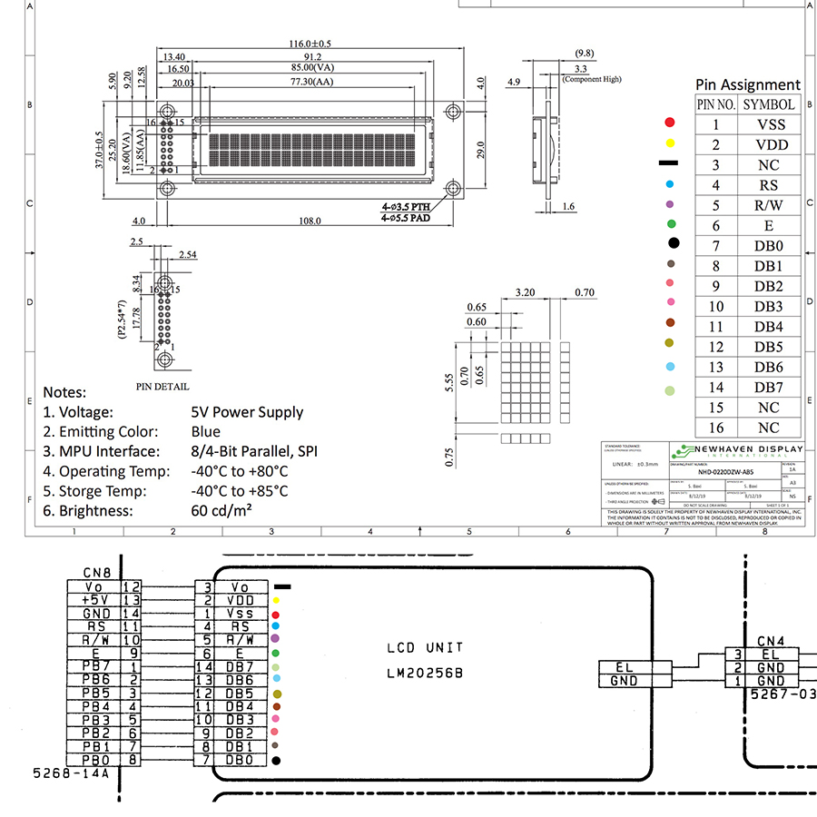 OLED LCD Schematic